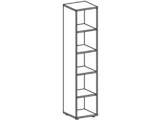 kantoorstelling HxBxD 2160x400x400mm 6 OH 5xhouten vloer grijs - 4