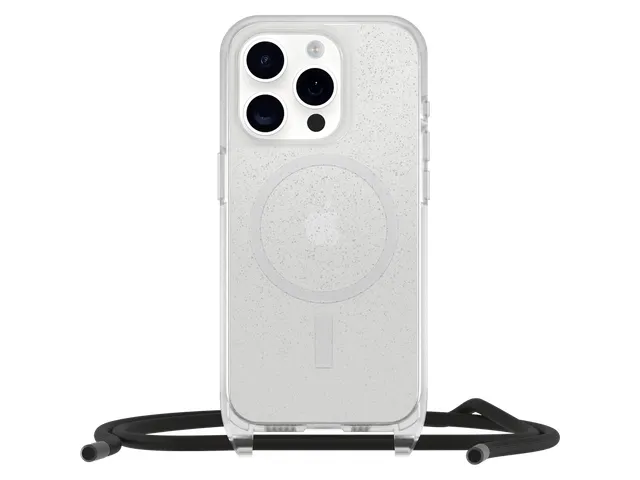 OtterBox React Necklace Case MagSafe Apple iPhone 15 Pro Stardust Clea