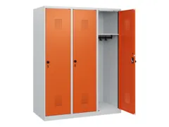 schoollocker,HxBxD 1530x1200x500mm,3vak,vak B 400mm,draaigrendel