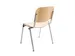 Chaise empilable bois nature dossier droit 4 pieds acier plat RAL9006