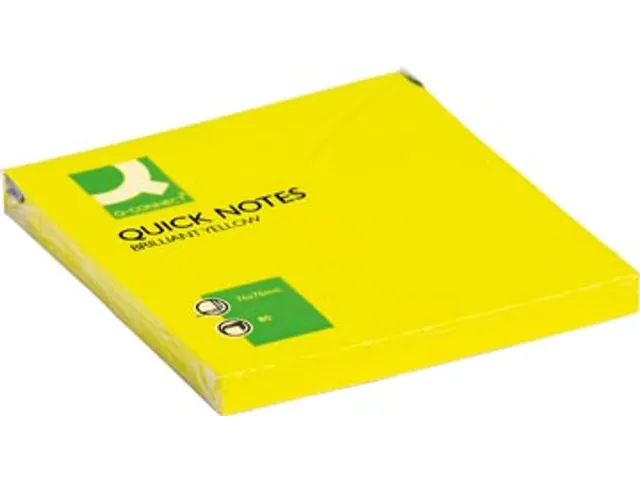 Quick Notes Memoblaadjes Neon 76x76mm 80 Vel Geel