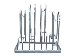 Fietsenrek L 700mm 2plaatsen Dubbelzijdig Te Schroeven Verzinkt