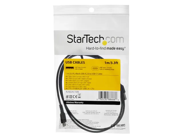 USB-C kabel 1 Meter Zwart