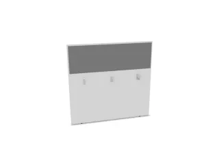 baliepaneel,v. bureau,aanbouw achter,B 1200mm,Bl-wit,BN8078-grijs - 1