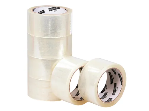 Verpakkingstape Quantore 50mmx60m PP transparant 6 Rol