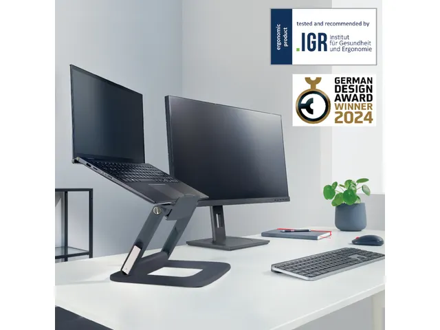 Support ordinateur portable Leitz Ergo Multi-angles réglable gris