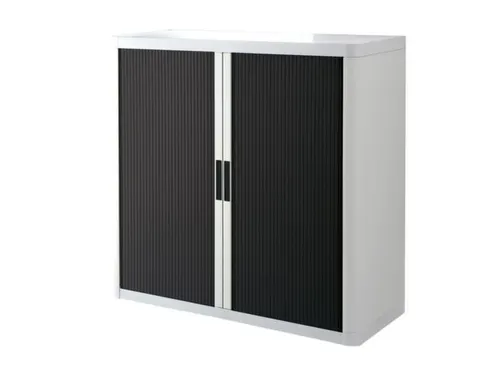Roldeurkast HxBxD 2040x1100x415mm 4 Oh Romp Wit Front Zwart
