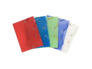 Elastomap 3 kleppen Polypro Chromaline pocket formaat 12x16cm Assorti - 5