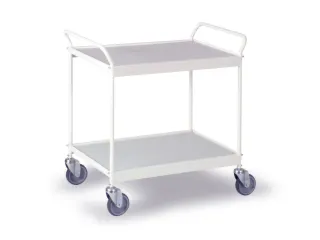 Tafelwagen 150kg Laadvl. Lxb 785x500mm 2 Etages Puurwit - 1