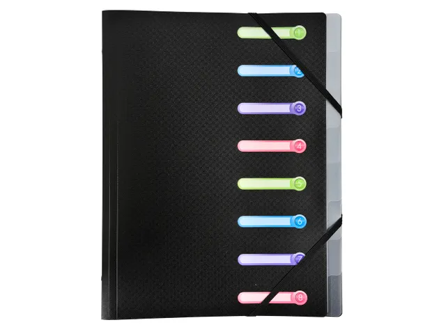 Trieur polypropylène 3 rabats 8 compartiments OPAK - Couleurs assorti