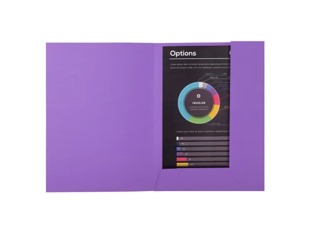 50 dossiermappen met 2 kleppen ROCK''S 220 24x32cm Paars