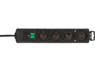 Stekkerdoos Brennenstuhl Comfort Plus 4vdg incl platte stekker 2m zw - 2