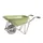 aluminium kruiwagen,90l,HxBxD 870x625x1430mm,HDPE-bak,groen,aluminium