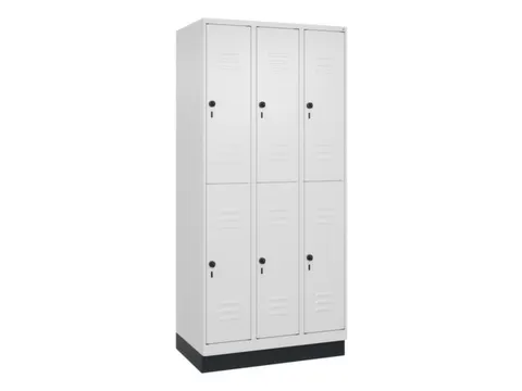 dubbeldekse locker,HxBxD 1950x900x500mm,3x2vak.,vak B 300mm