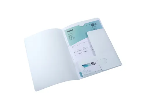Offertemap Oxford A4 met insteektas 2 kleppen 0.5mm PP wit