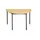 Tafel Halfrond 140x70 Cm Frame Zwart Blad Beuken
