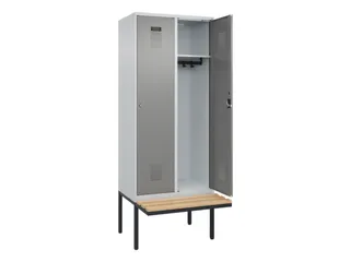 locker met bank,HxBxD 2120x800x815mm,2vak,vak B 400mm,cilinderslot - 1