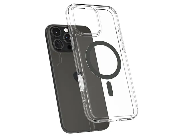 iPhone 16 Pro Spigen Ultra Hybrid T Hoes Magsafe Transparant Grijs