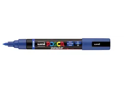 Paintmarker Uni POSCA PC-5BR brushpunt M donkerblauw