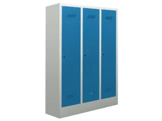 lockerkast v. kinderen,HxBxD 1600x930x500mm,3vak,RAL7035,front RAL5012 - 2