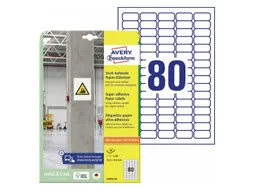 Etiket Avery Zweckform L7872-20 35.6x16.9mm Wit 1600 stuks