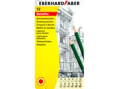 Potlood Eberhard Faber bliketui 12st. 12 hardtegraden