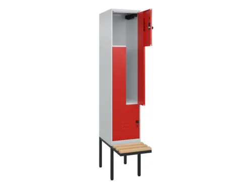 Z-garderobekast,HxBxD 2120x400x815mm,2vak,vak B 400mm,draaigrendel