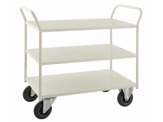 Etagewagen,Draagverm. 400Kg,3Etage(S),Staaletage,Wit