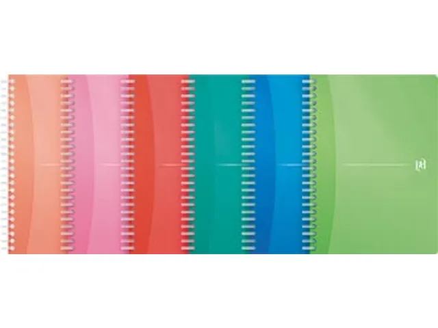 Office My colours Cahier Spiralé, 180 Pages, Ft A5, Quadrillé 5 Mm