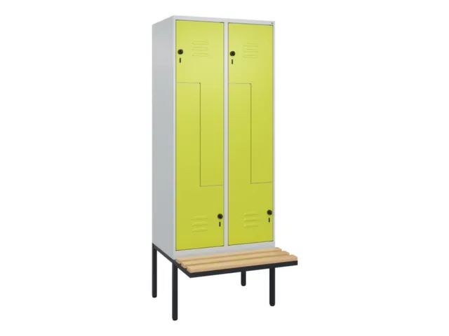 Z-garderobekast,HxBxD 2120x800x815mm,4vak,vak B 400mm,draaigrendel