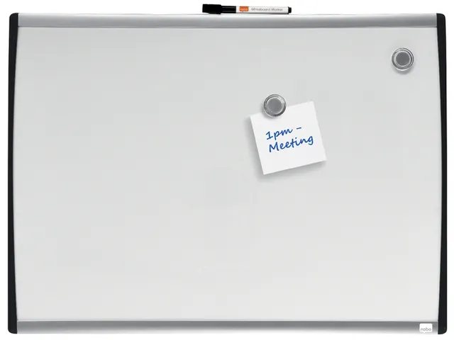 Nobo droog uitwisbaar whitebord met gewelfde lijst 58.5x43cm