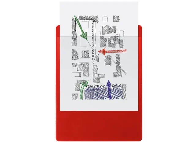 Klemplaat met instee khoes PP A4 rood