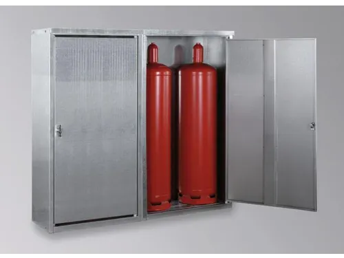 gasflessenkast,v. 4x33kg fles,HxBxD 1435x1720x400mm,m. dak