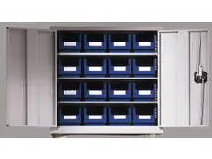 Wandkast Staalplaat 780x690x285mm 16 Magazijnbakken Pe Ral 7035