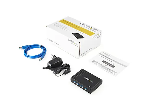 4-poort SuperSpeed USB 3.0 Hub Zwart
