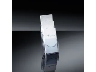 Folderhouder Sigel tafelmodel 3xDIN lang transparant - 1