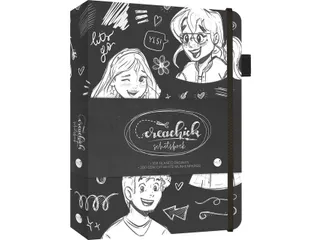 Schetsboek CreaChick Black 108 pagina's Hardcover - 3