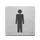 Pictogram Alco RVS 90x90x1mm - WC mannen -