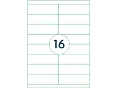 Rillprint Etiket 105x33.8mm 16 op een vel 1000 Vel