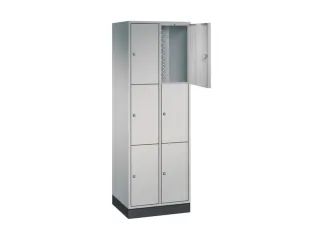 lockerkast,HxBxD 1950x620x500mm,2x3vakken,cil.-slot,sokkel - 1
