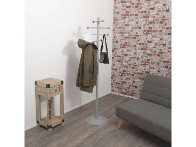 Kapstok MAULsaphir Lite standvoet 171cm grijsmetaal 8 haken