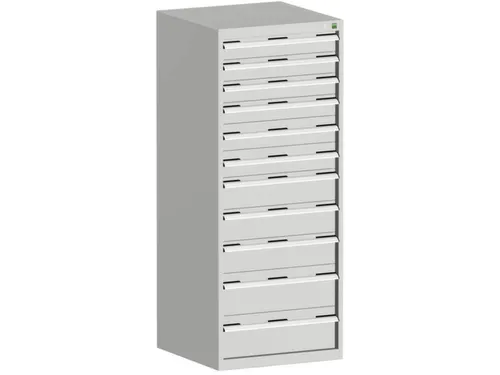 ladekast HxBxD 1600x650x650mm 11laden RAL7035 front RAL7035