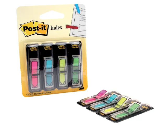 Indextabs Post-it 684 12x43mm pijl neon assorti 96 tabs