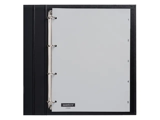 Tabbladen Quantore A4 4-Gaats 1-5 Genummerd Grijs Pp