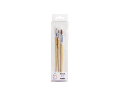 Penseel Qrea synthetisch haar set à 3 breedtes
