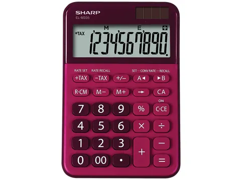 Calculator Sharp-ELM335BRD rood desktop