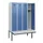 locker met bank,HxBxD 1950x1200x815mm,4vak,vak B 300mm,cilinderslot