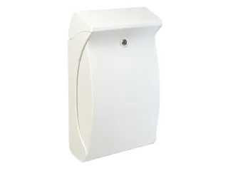 muurbrievenbus,kunststof,wit,HxBxD 419x271x129mm,inworp boven - 1
