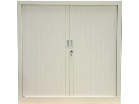 Roldeurkast, hoogte 136 cm, wit