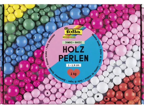 Houten kralen Folia 1000 gram assorti